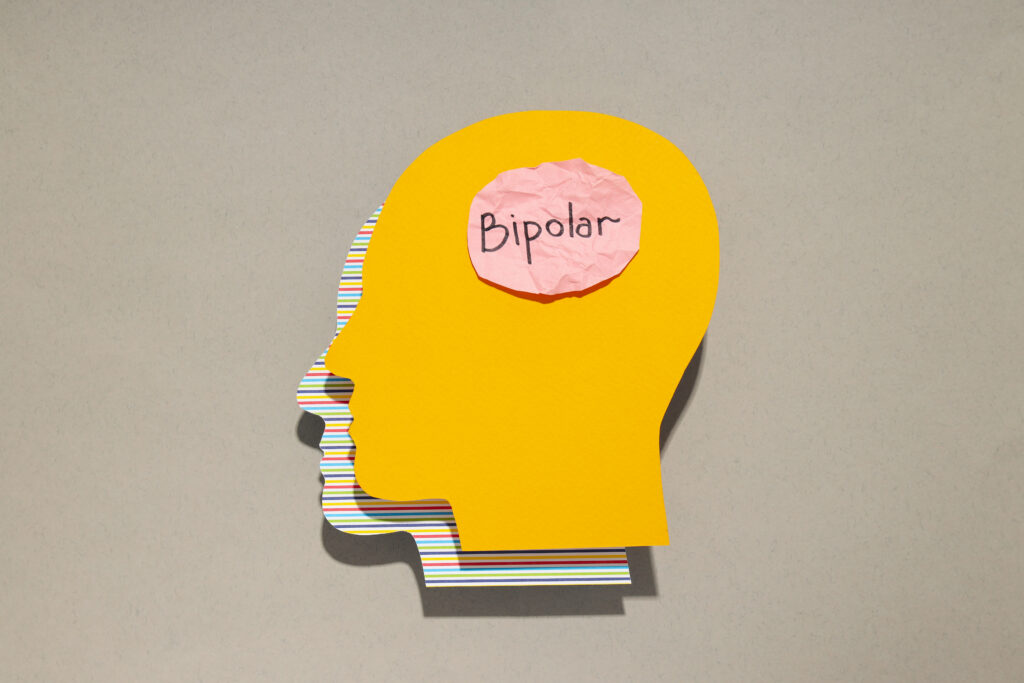 Mental disorders concept - composition for Bipolar disorder